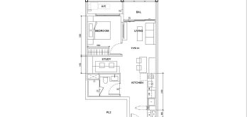 TMW-Maxwell-floor-plans-1-bedroom-study-Type-C1-singapore